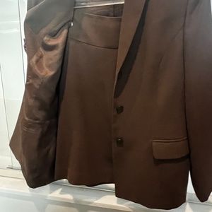 Alfani brown two piece skirt suit.